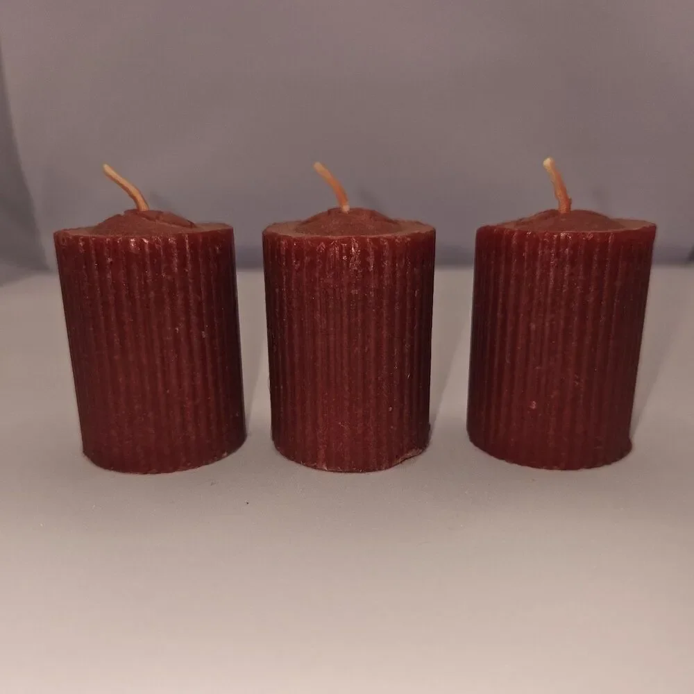 Vintage 1997 Endless Possibilities Mulberry Votive Candles DD Brand Lot of 3